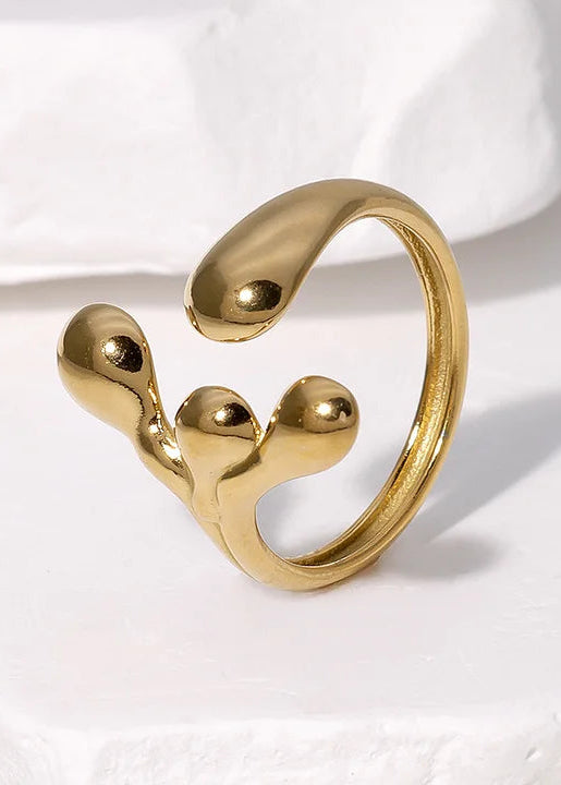 Stainless steel verstelbare ring, stijlvol, duurzaam en tijdloos sieraad voor elke look