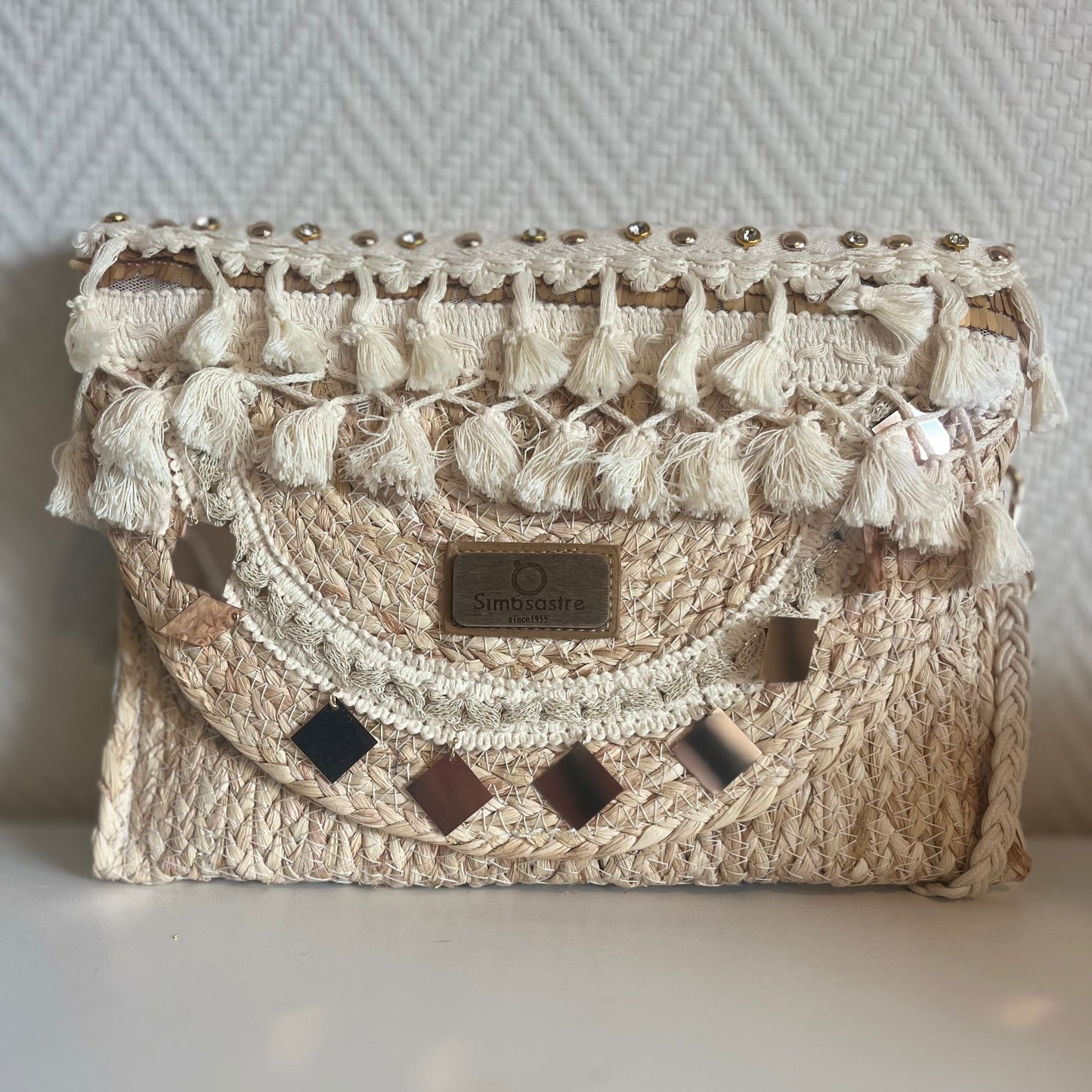 clutch macrame ibiza style 
