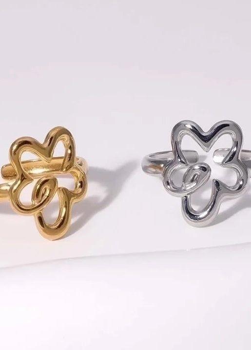 Stainless steel verstelbare ring, stijlvol, duurzaam en tijdloos sieraad voor elke look